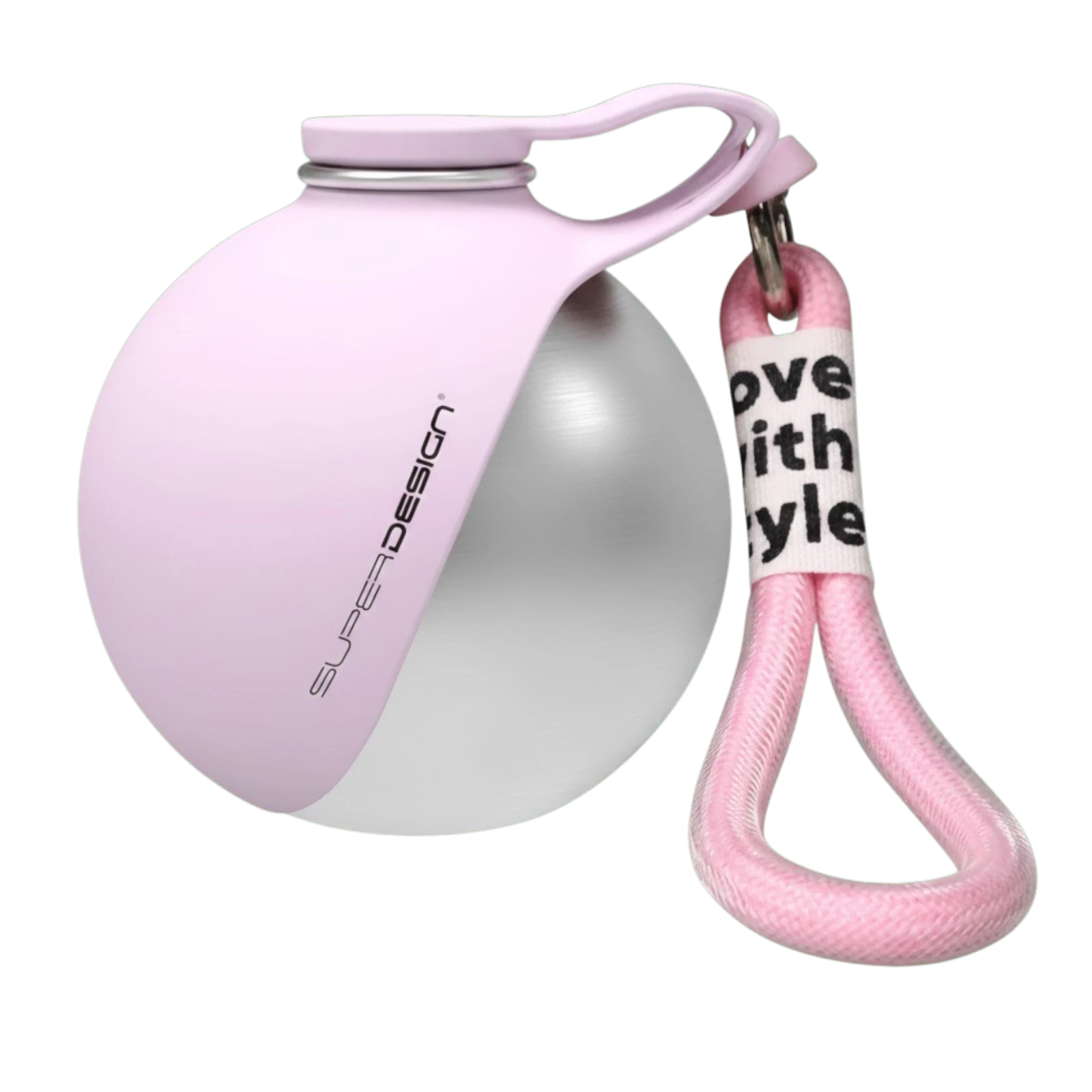 2-in-1 Portable Stainless Steel Dog Water Bottle with Foldable Silicone Bowl