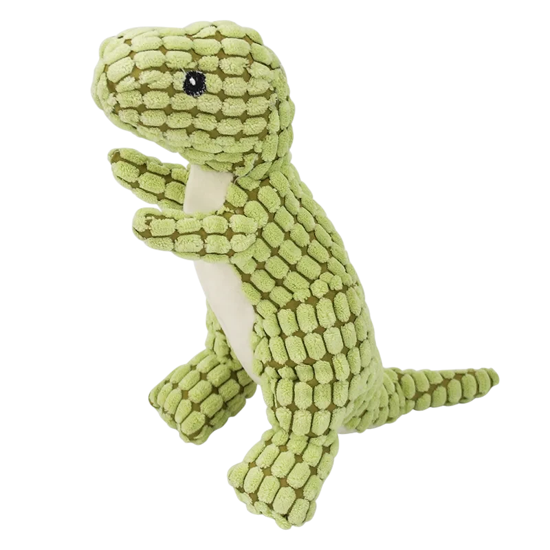 Squeaky Dinosaur Plush Pet Toy