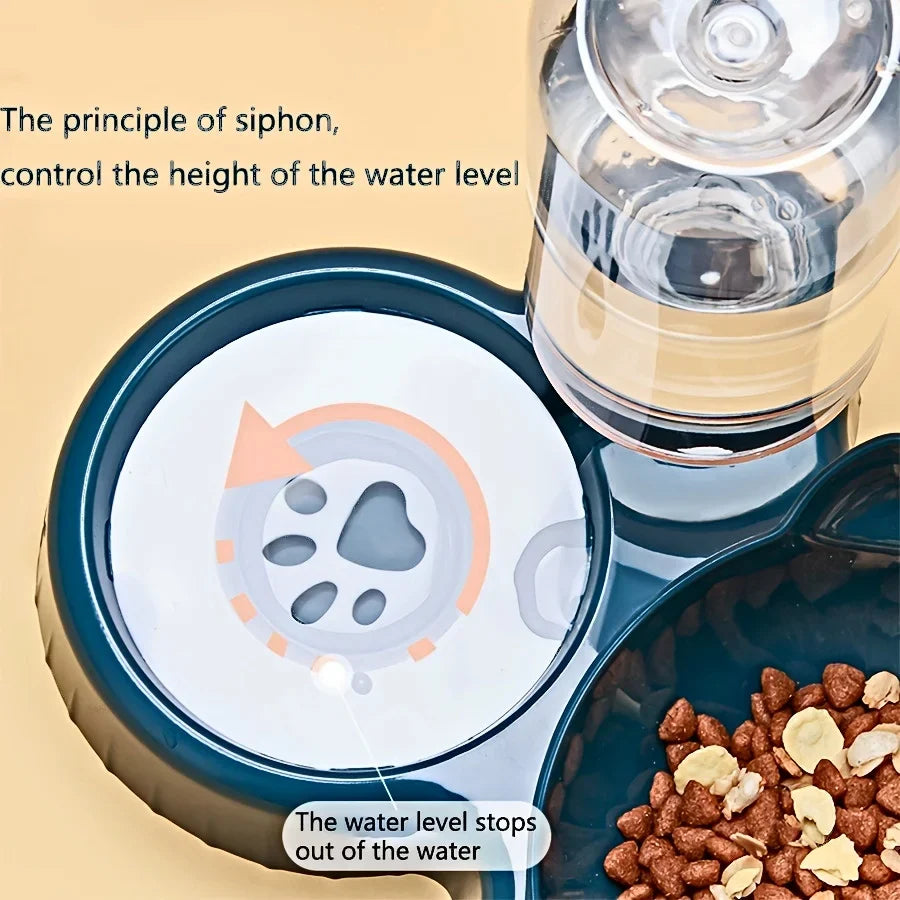 3-in-1 Cat Bowl with Water Feeder