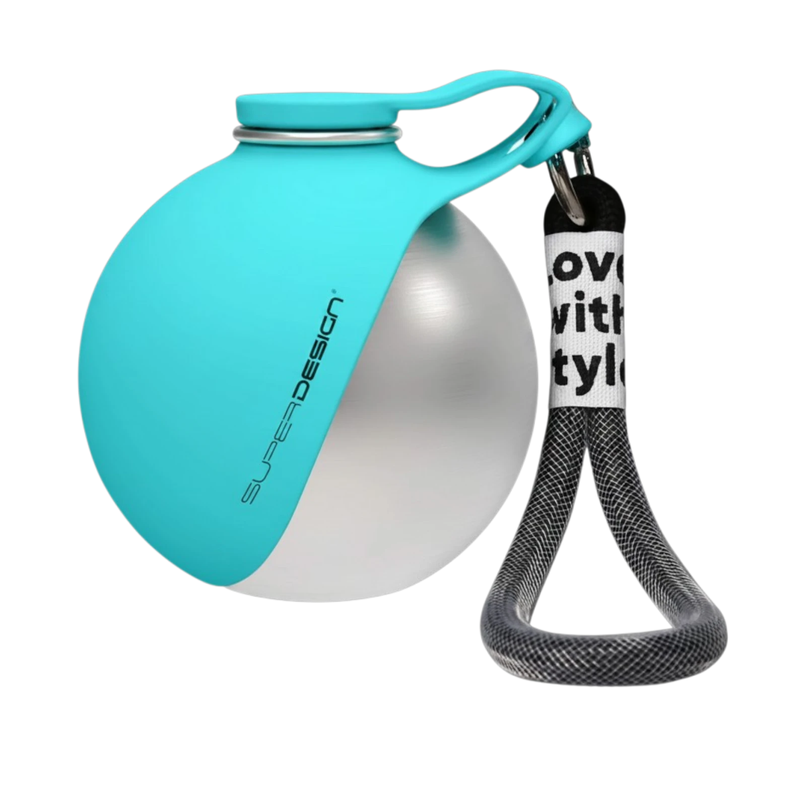 2-in-1 Portable Stainless Steel Dog Water Bottle with Foldable Silicone Bowl